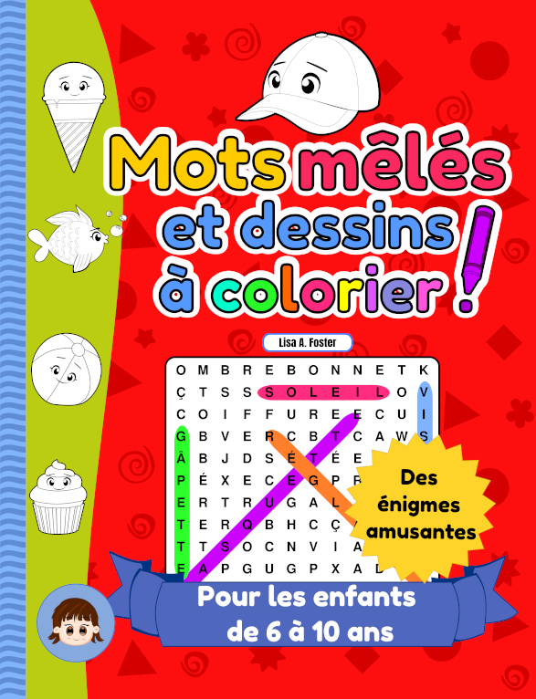 Mots mêlés et dessins à colorier!